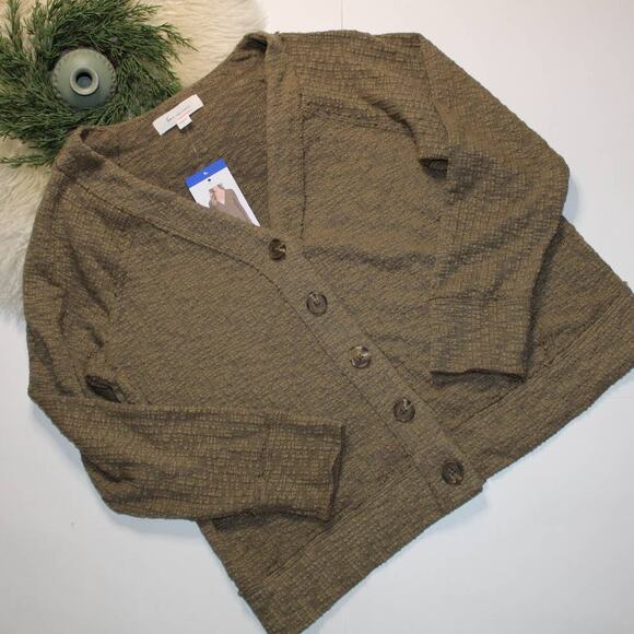 Two by Vince Camuto Green Button Cardigan Sweater - Picture 1 of 7